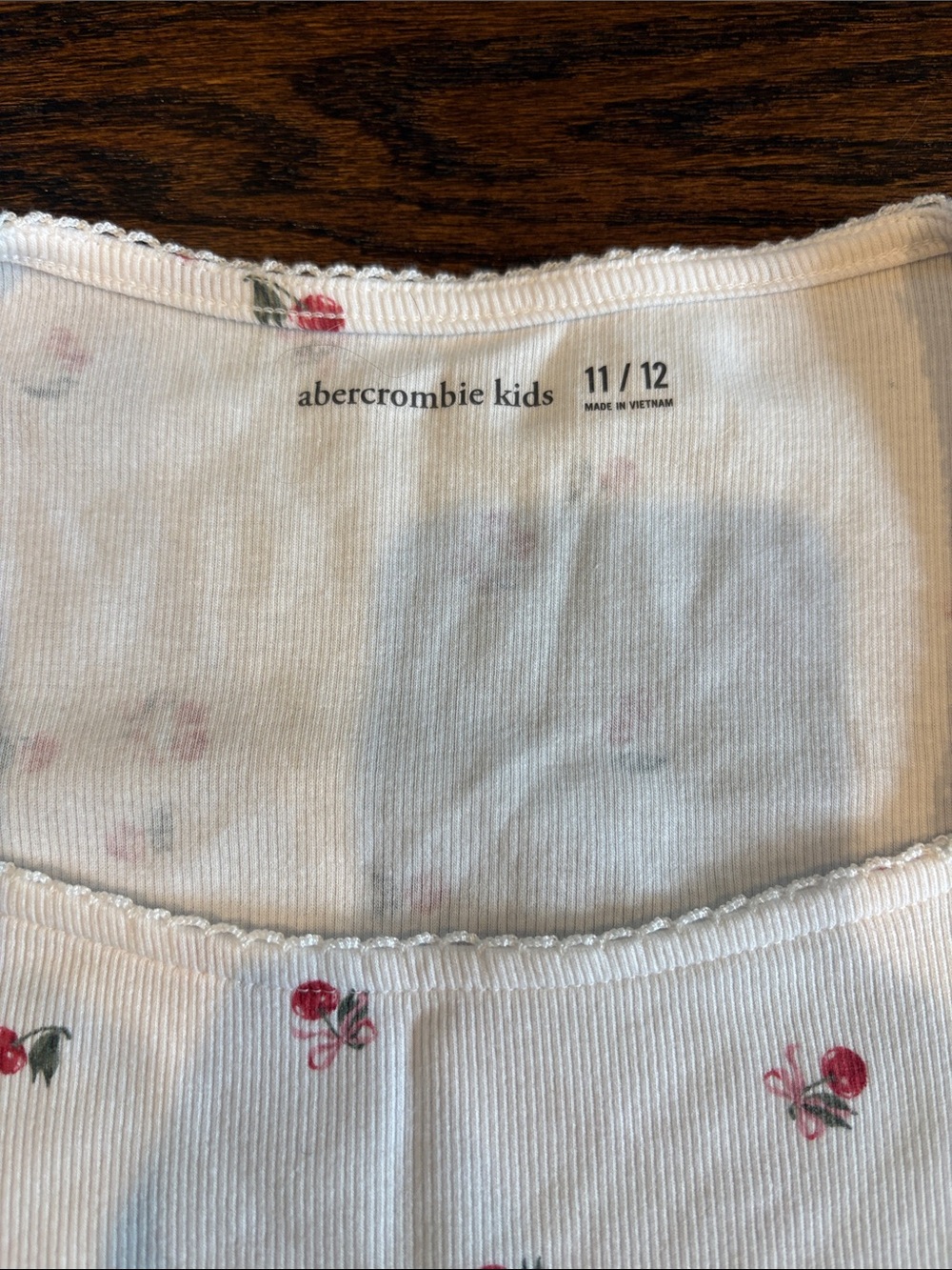 abercrombie kids White Tee with Red Cherry Motif - Picture 2 of 4